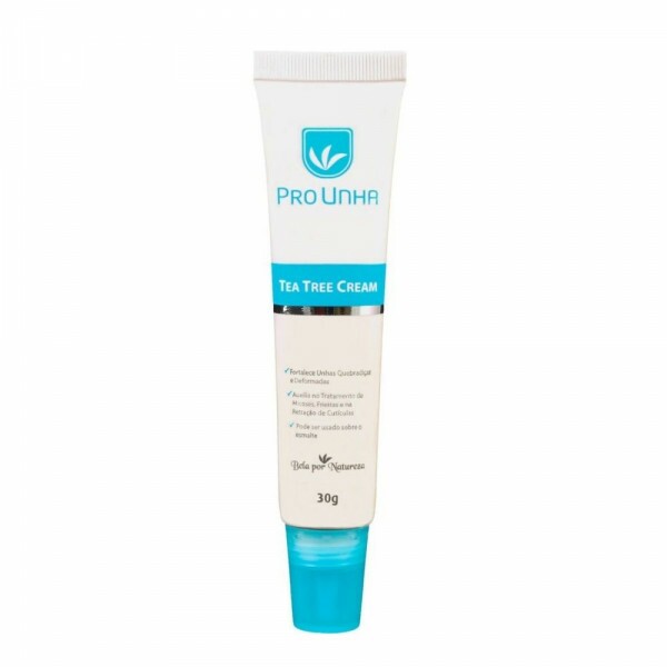 Pro Unha Tea Tree Cream 30g - Creme Fortalecedor para Unhas e Cutículas com Óleos Naturais
